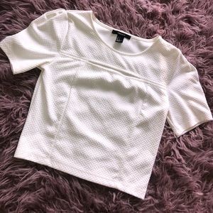 White T-shirt Crop